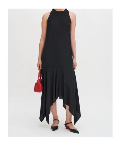 Filippa K Midi Dress Scarf Hem In Black