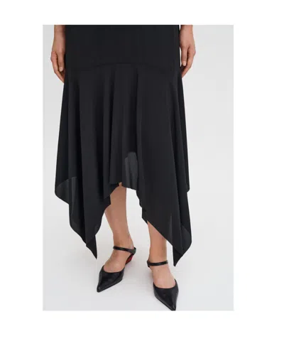 Filippa K Midi Dress Scarf Hem In Black