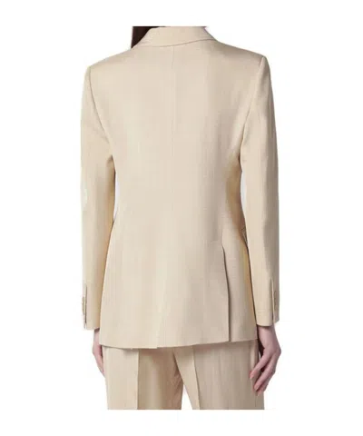 P.a.r.o.s.h . Double-breasted Corduroy Tailored Blazer In Neutral