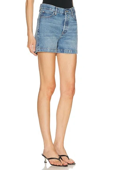Frame Womens Tempo The Everyday High-rise Denim Shorts In Blue