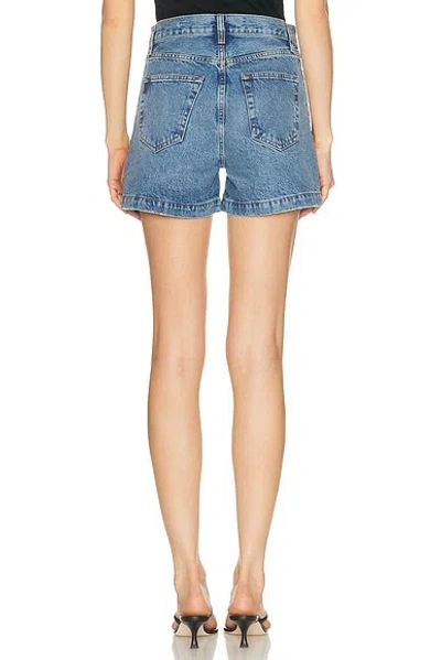 Frame Womens Tempo The Everyday High-rise Denim Shorts In Blue
