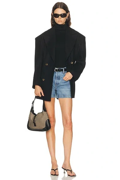 Frame Womens Tempo The Everyday High-rise Denim Shorts In Blue