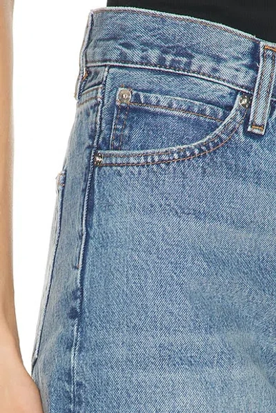 Frame Womens Tempo The Everyday High-rise Denim Shorts In Blue