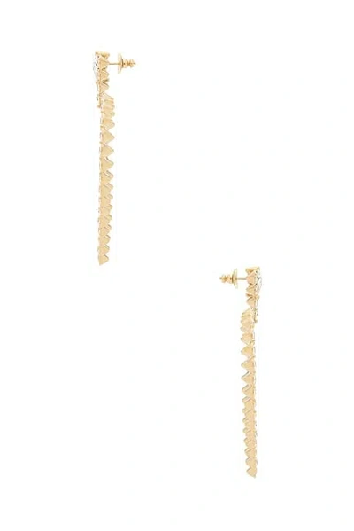 Valentino Embellished Coeur Royal Earrings In Orange