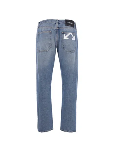 Off-white Half Arrow Jeans In Blue