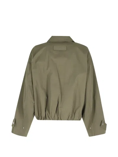 Isabelle Blanche Flap-pocket Jacket In Green