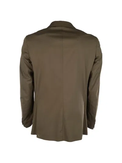 Corneliani Single-breasted Blazer In Green