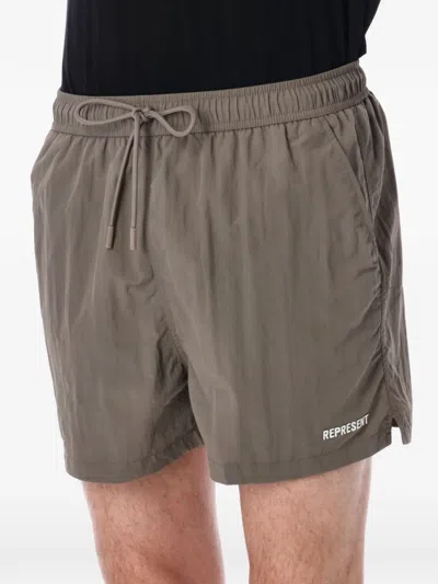 Represent Core Drawstring Swim Shorts In Gray