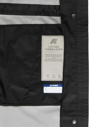 K-way Barbrein Drawstring Coat In Black