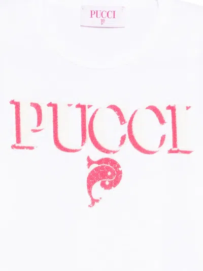Pucci Junior Graphic T-shirt In White
