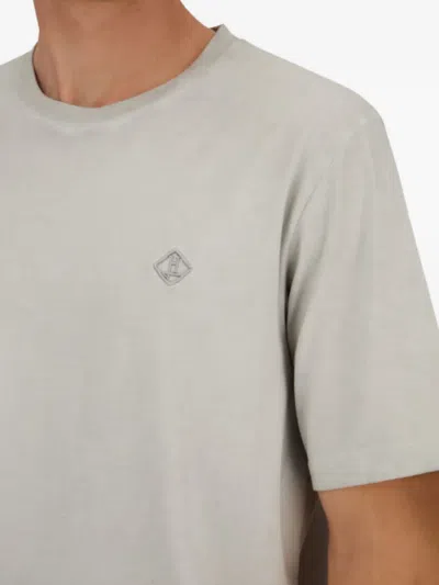 Herno Logo T-shirt In Gray