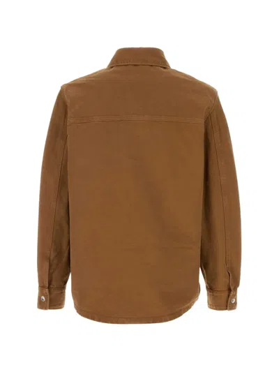 Apc Button Down Jacket In Brown