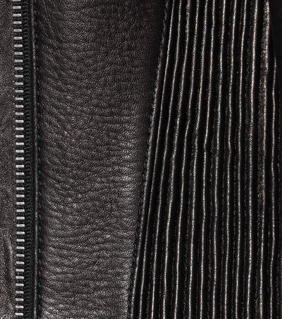 Marrau黑色皮革短款夹克