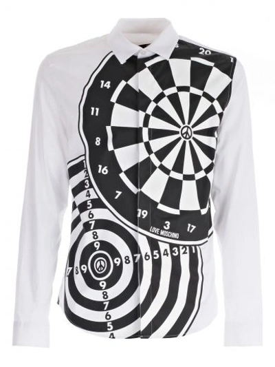 Love Moschino Printed Shirt In White