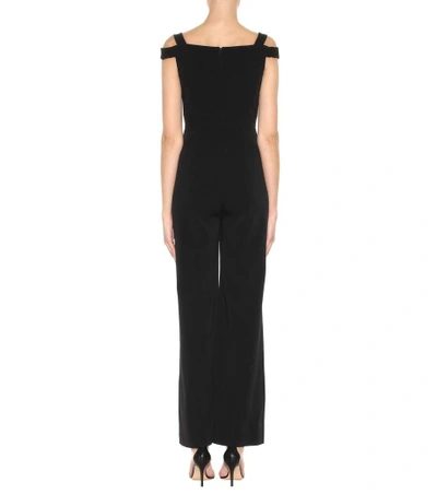 Shop Peter Pilotto Embroidered Crêpe Jumpsuit In Llack