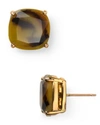 Kate Spade Small Square Stud Earrings In Tortoise/gold