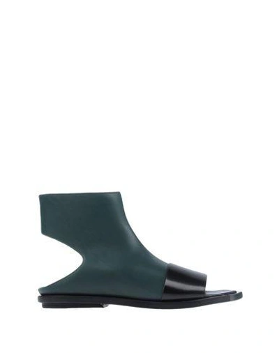 Shop Marni Sandals In Dark Green