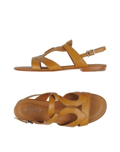 Tod's Sandals In キャメル
