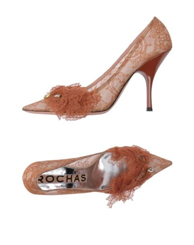 Shop Rochas Pump In Brown