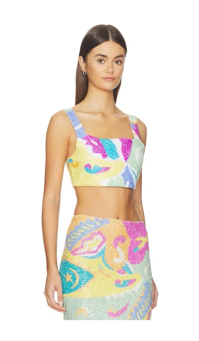 Oceanus Azure Coord Top In Multi