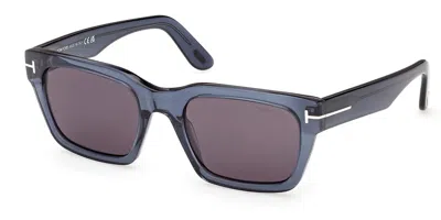 Tom Ford Andy 53mm Square Sunglasses In Blue
