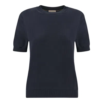 Paul & Shark Fresco Short-sleeve Sweater In Blue