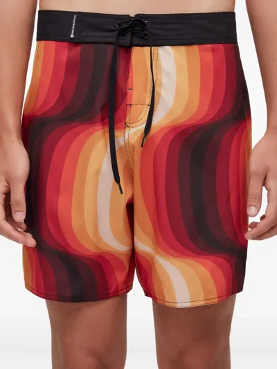 Osklen Wave-pattern Swim Shorts In Red