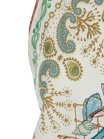 Mantero 1902 Patterned Halterneck Top In Multi