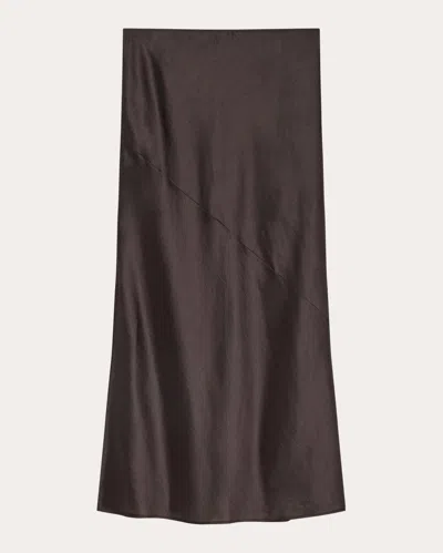 Helmut Lang Lyrd Sheer Airy Skirt Bistre In Brown