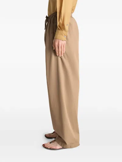 Lemaire Drawstring Trousers In Brown