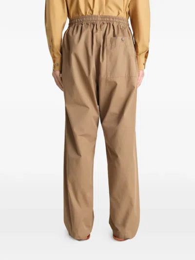 Lemaire Drawstring Trousers In Brown
