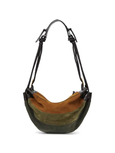 Isabel Marant Womens Multicolor Khaki Maia Medium Suede Shoulder Bag