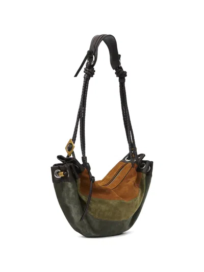 Isabel Marant Womens Multicolor Khaki Maia Medium Suede Shoulder Bag