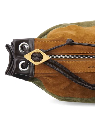 Isabel Marant Womens Multicolor Khaki Maia Medium Suede Shoulder Bag