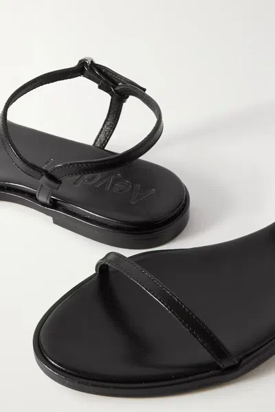 Aeyde Nettie Leather Ankle-strap Sandals In Black