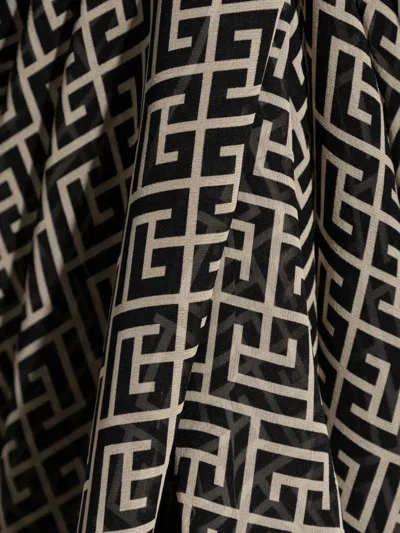 Balmain Patterned Pareo In Black