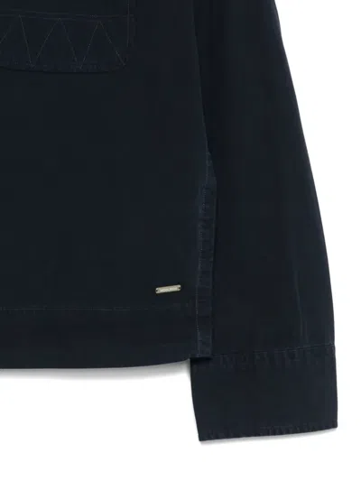 Woolrich Patch Pocket Jacket In Blue