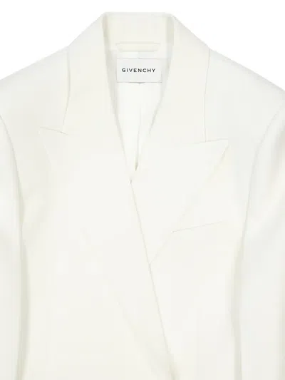 Givenchy Cocoon Double-breasted Tailored Blazer In White