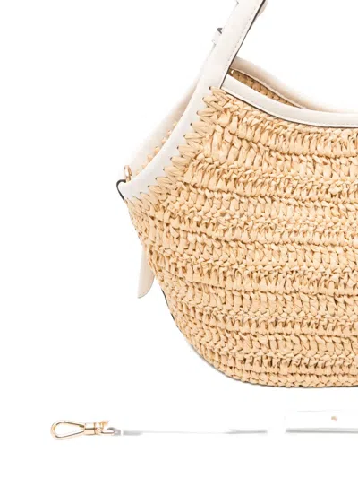 Kate Spade New York Deco Straw Small Tulip Tote Bag In Neutral