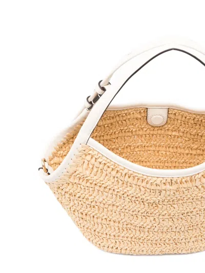 Kate Spade New York Deco Straw Small Tulip Tote Bag In Neutral