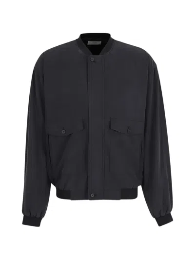 The Row Elasticated Hem Bomber Jacket In Black