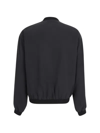 The Row Elasticated Hem Bomber Jacket In Black