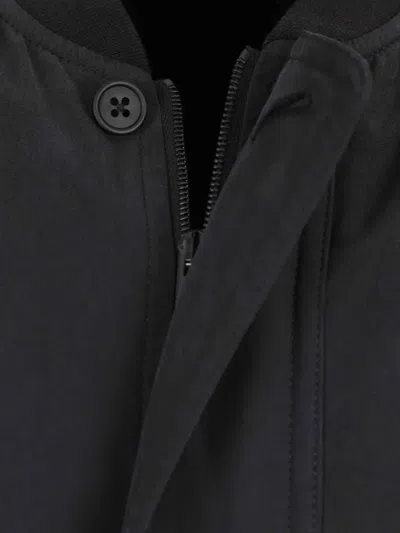 The Row Elasticated Hem Bomber Jacket In Black