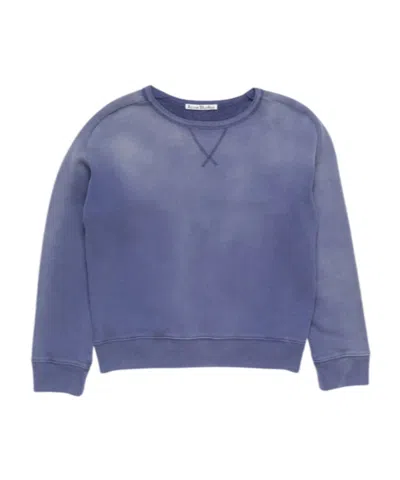 Acne Studios Fema Cotton-jersey Sweatshirt In Blue