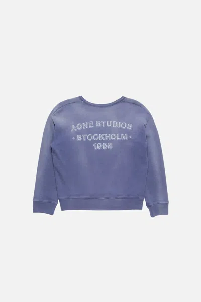 Acne Studios Fema Cotton-jersey Sweatshirt In Blue