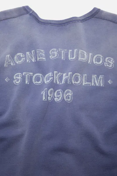 Acne Studios Fema Cotton-jersey Sweatshirt In Blue