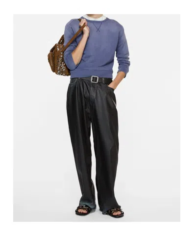 Acne Studios Fema Cotton-jersey Sweatshirt In Blue