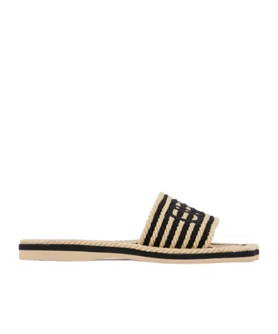 Chloé Sandals 19a With Shaped Straps In White Leather For Women In Neutral