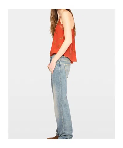 Zadig & Voltaire Womens Spice Christy Rhinestones-embellished Silk Camisole Xs In Orange