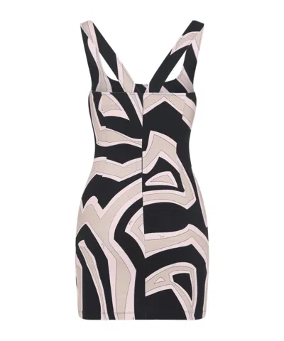 Pucci Viscose Mini Dress Geometric Pattern In Multi
